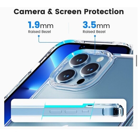 iPhone 13 Pro Case Case Clear Slim Phone Cases 2 Pack Apple iPhone 13 Pro B1 - Picture 5 of 6